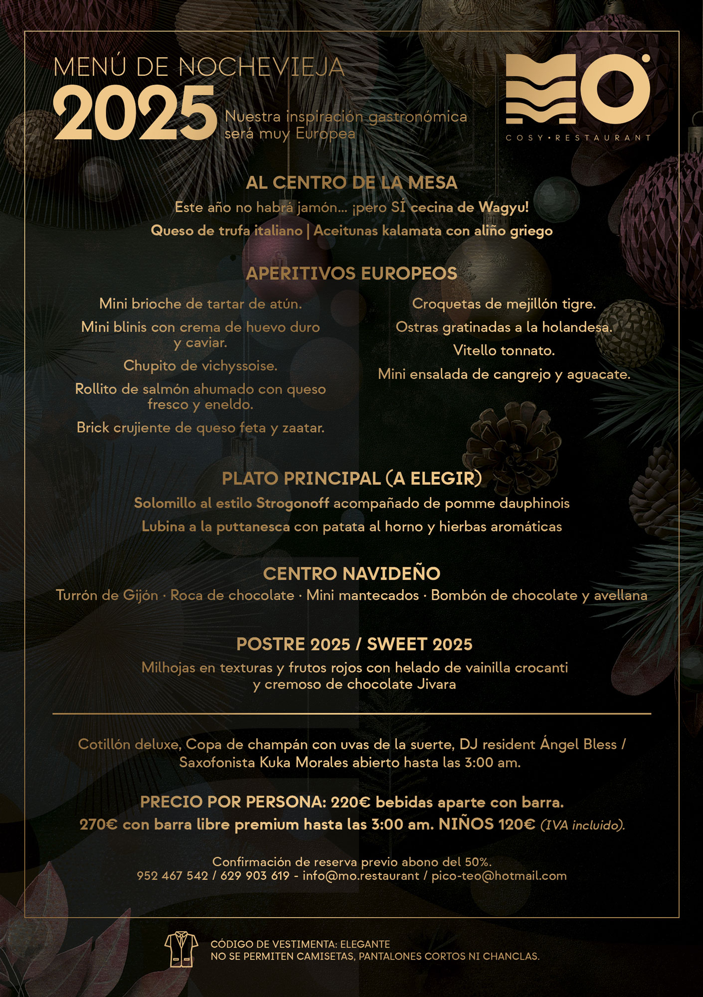 Menú NocheVieja 2025 MO